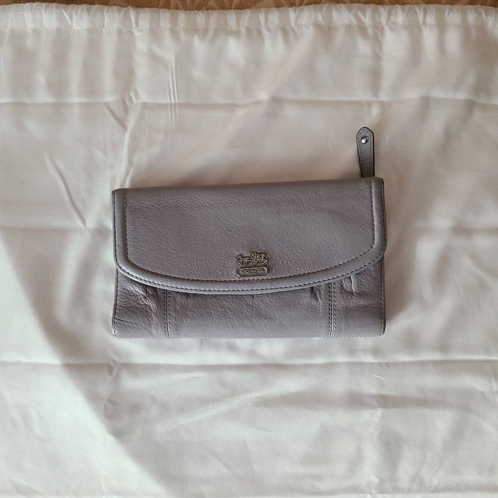 Coach Gray Leather Wallet